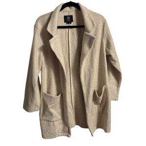 Boom Boom Jeans Women Cardigan L beige, Sweater Duster Long Sleeve‎ Pockets Cozy
